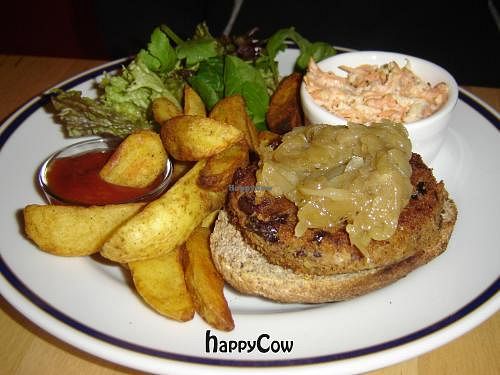 Mixed bean burger at Greenz in South East London