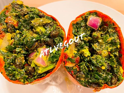 Kale wrap   at YOL Juice Market in Decatur