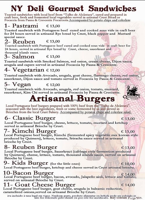 Vegan sandwichh  at Quimera Brewpub in Lisbon