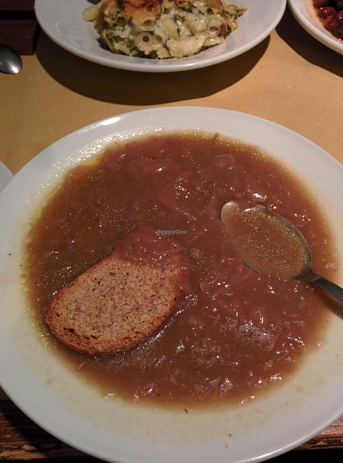 Onion soup at Il Vegetariano in Florence