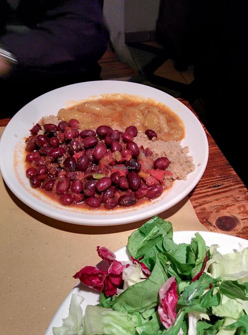 Beans and quinoa. at Il Vegetariano in Florence