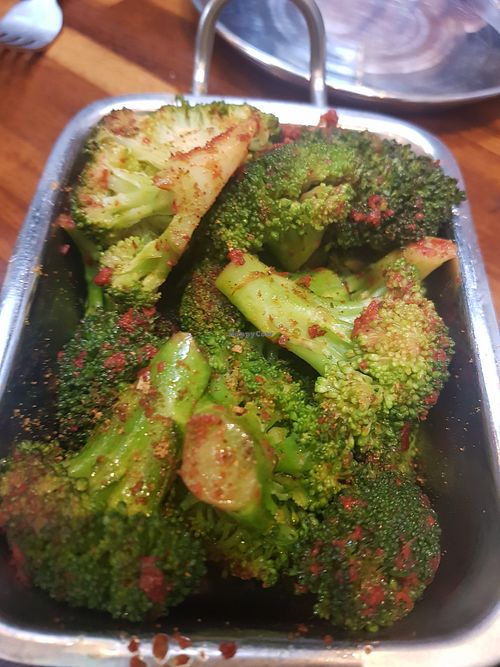 Bang bang broccoli at Babul's in Darlington
