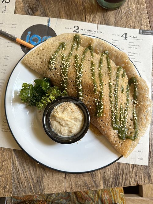 Crepe  at Iom Plant-Based Food 78 in Bogota
