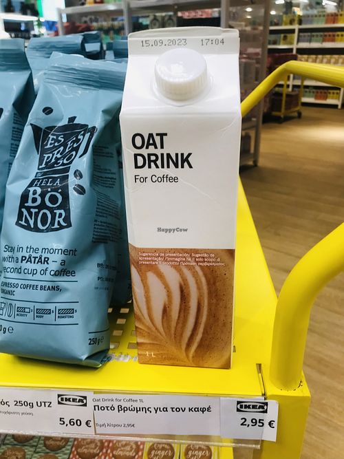 Oat drink  at IKEA in Athens