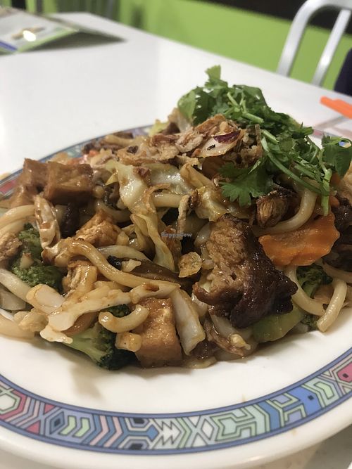 Udon Stir Fry with bbq duck at Vinh Loi Tofu in Reseda