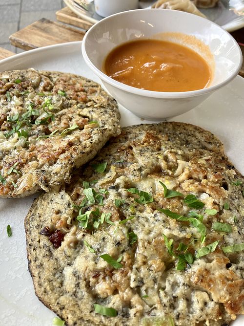 Bara with mince  at Moksh Vegan Cafe in Newtown