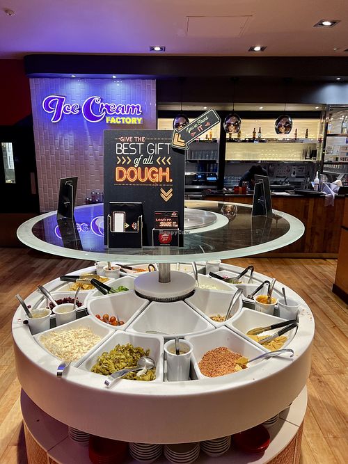 Salad bar  at Pizza Hut in Aberdeen