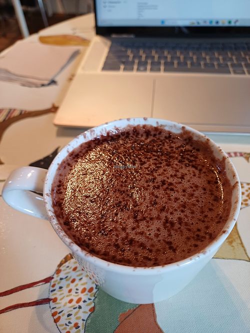 Delicious hot chocolate at Bigod's Kitchen in Bungay
