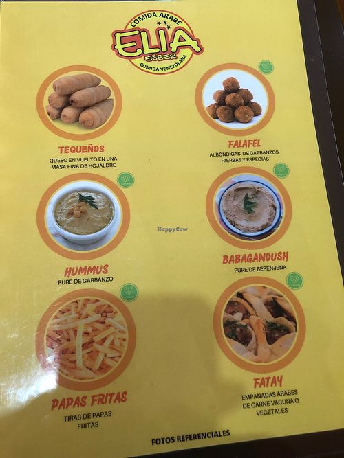 menu at Comida Arabe Elia Esber in El Calafate