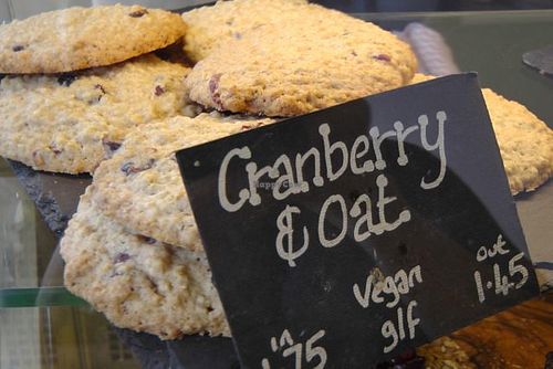 Home made oat biscuits suitable for vegans to eat in or take out at Roots Cafe in Taunton