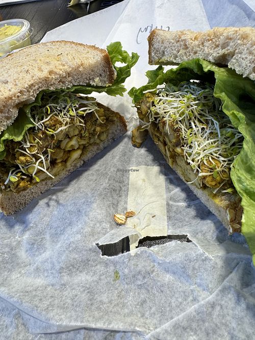 Curried tempeh sandwich   at Harvest Thyme Alachua in Alachua