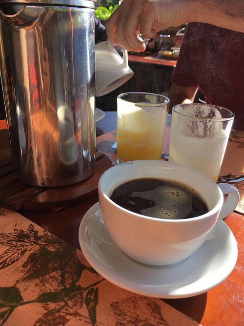 Coffee grown on the property  at El Tigre Vestido Restaurant in Heredia