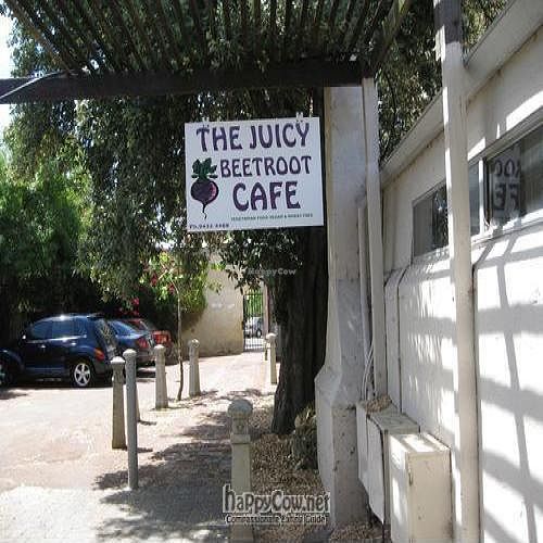 Outer courtyard (seating available) at Juicy Beetroot Cafe in Fremantle