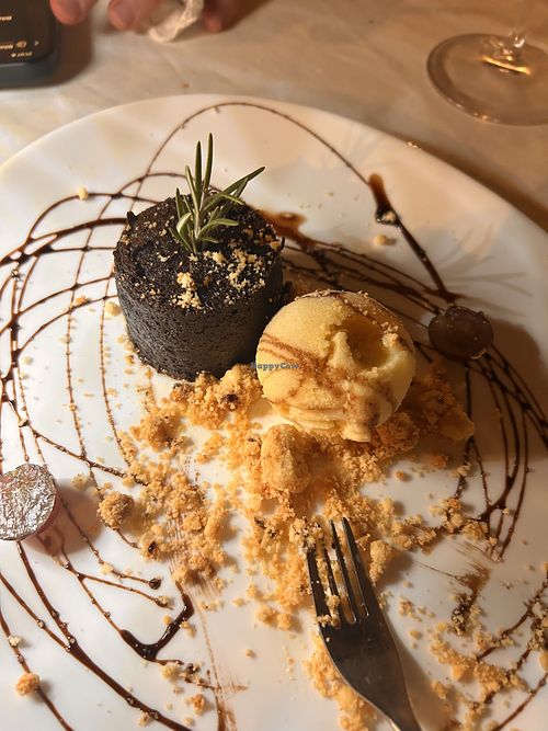 Chocolate lava dessert   at Restaurant Triana in Chefchaouen
