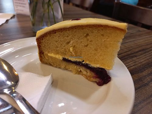 Vegan blueberry cake at Jubilee Cafe in Selsdon