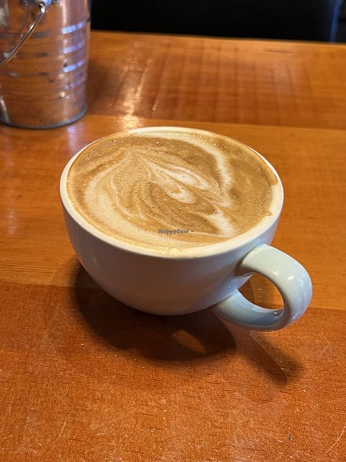 Oatt milk latte   at Tidal Café in Comox
