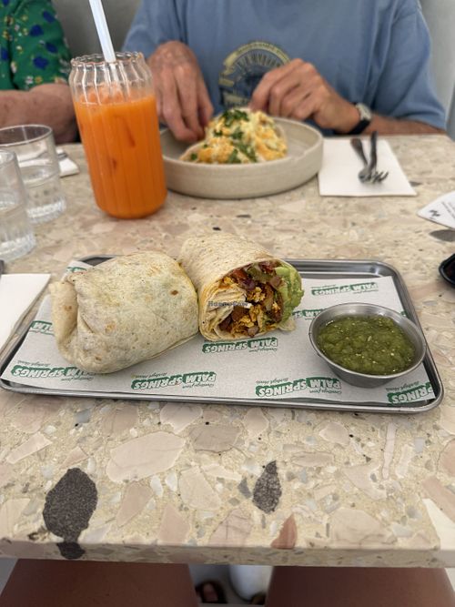 Tofu burrito   at Palm Springs in Burleigh Heads