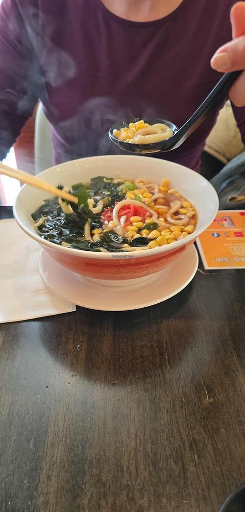 Vegan ramen from the menu  at Yuu Japanese Tapas 優 in Richmond