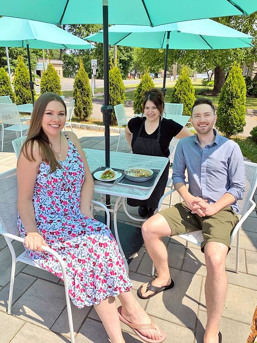 Us with the chef Kiki! at Kiki's Kitchen in Plainville