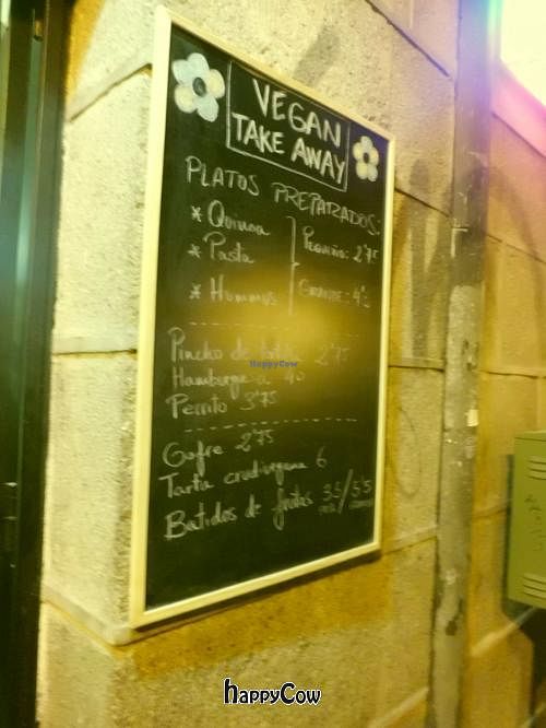 Outside, Nov. 4. 2012 at Green Break Vegan Shop in Madrid