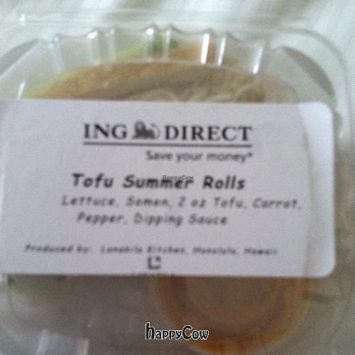 tofu summer rolls at ING Direct Cafe in Honolulu