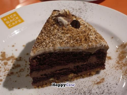 Vegan Mocha Choco Cake (550yen) at Kick Back Cafe in Tokyo