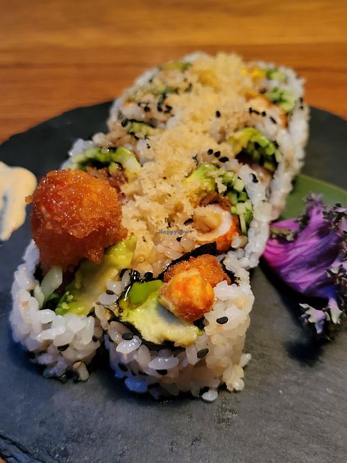 No Shrimp Tempura Maki at Niku Nashi Sushi in Los Angeles