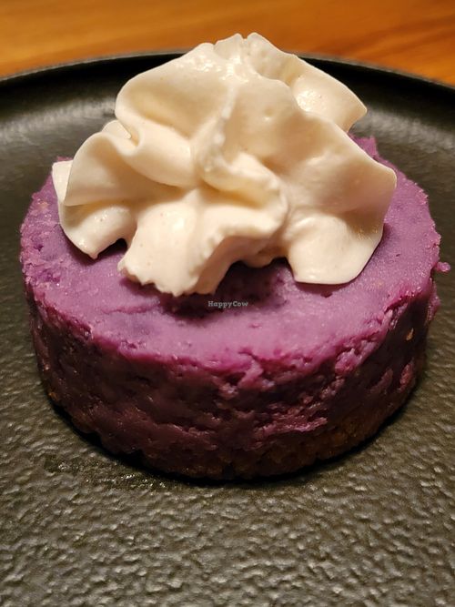 Ube Cheesecake at Niku Nashi Sushi in Los Angeles
