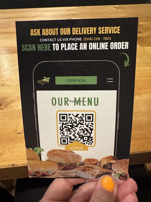 Menu  at 2 Phat Vegans in New Orleans