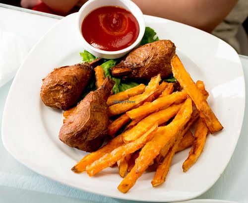 Boba House Vegan Chicken & Sweet Potato Fries at Boba House in Greensboro