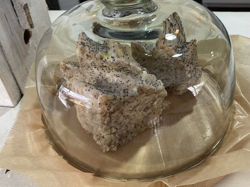 Vegan poppyseeds and lime cake  at Panis  in Bocas Del Toro