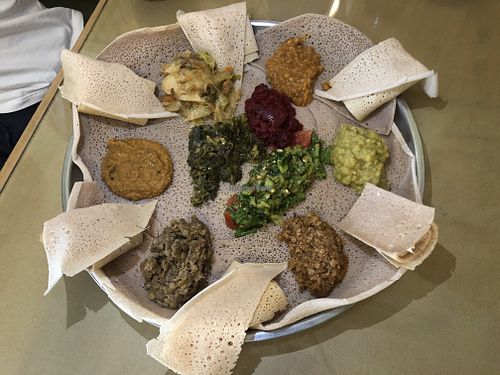 Platter for four at Little Africa in Grand Rapids