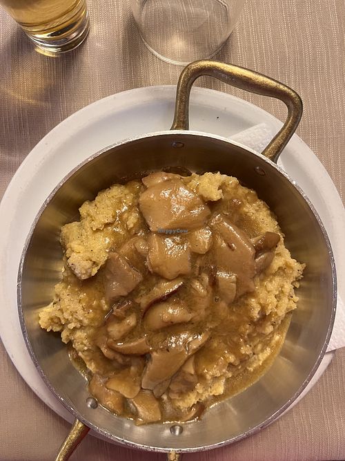 Polenta con funghi porcini   at Lo Stambecco in Gressoney-saint-jean