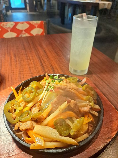 Spicy "chicken" fajitas (vegan) at Love For All in Kanazawa