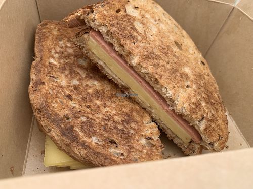 Vegan ham and cheese toastie  at The Copper Kettle in Bamburgh