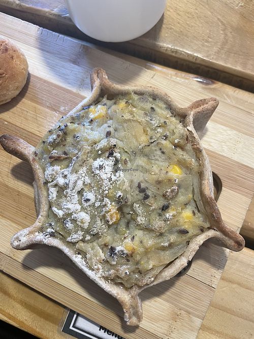 Vegan empanada  at Banneton in El Chalten