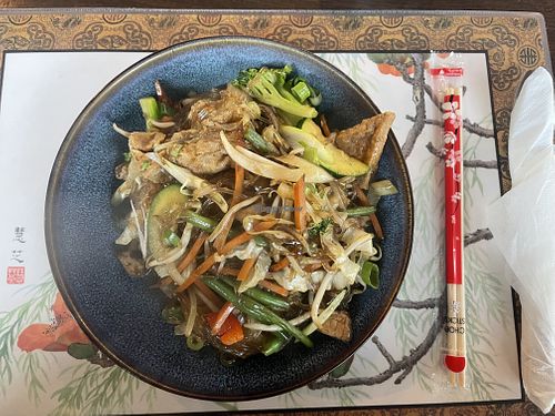 Mién xào - glass noodles with tofu & vegetables  at Asia Nativ in Hannover