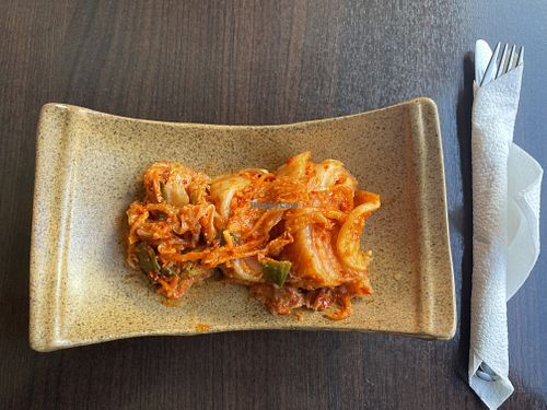 Kimchi - nice but definitely more than “a little" spicy  at Asia Nativ in Hannover