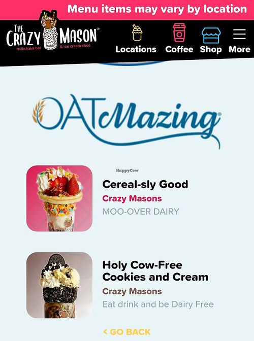  at The Crazy Mason Milkshake Bar in Myrtle Beach