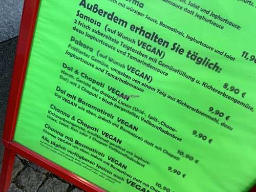 menu  at Kleine Kaschmir Küche in Fulda