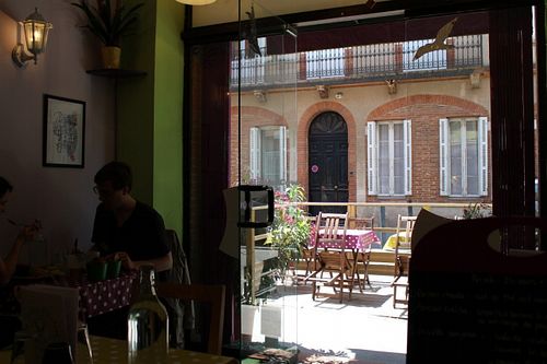 Inside of the restaurant at La Belle Verte in Toulouse