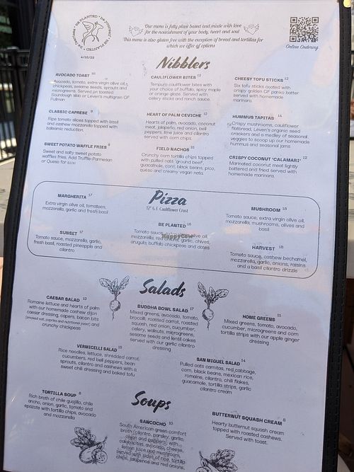 Menu at The Ginger Mule in Houston