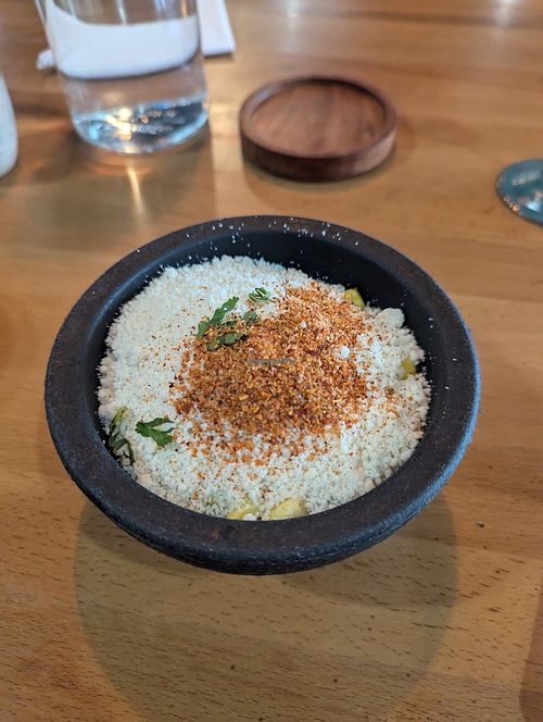 Elote cup. at Penelope's Vegan Taqueria - Andersonville in Chicago