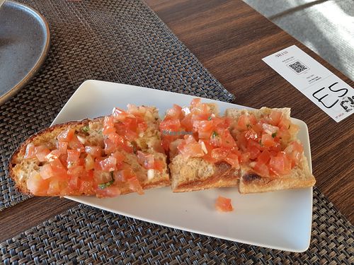 Italian bruschetta (vegan) at Ciao Tílias in Amarante