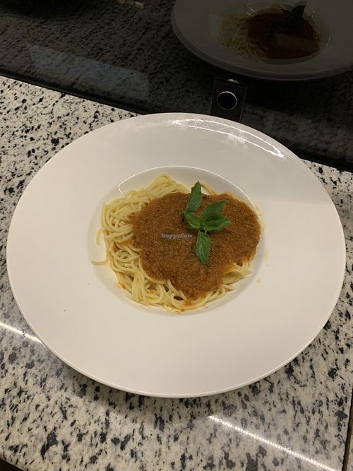 Apparently this is spaghetti bolognaise! For dinner. For an adult!  at Le Panorama in Pakse