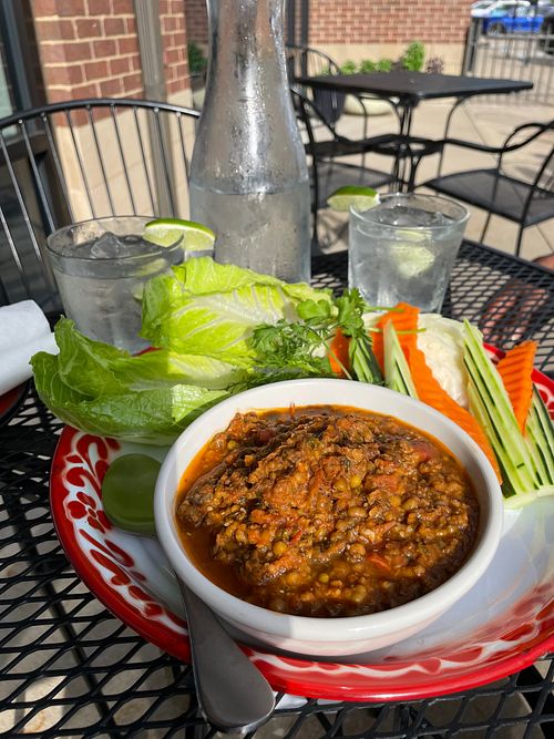 Vegetarian nam prik ong  at Saffron Bistro in Cape Girardeau