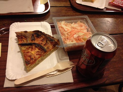 quiche & salad & drink at East Side Burgers in Paris