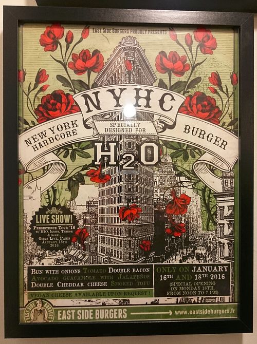 Home to the biggest names of NYHC! at East Side Burgers in Paris