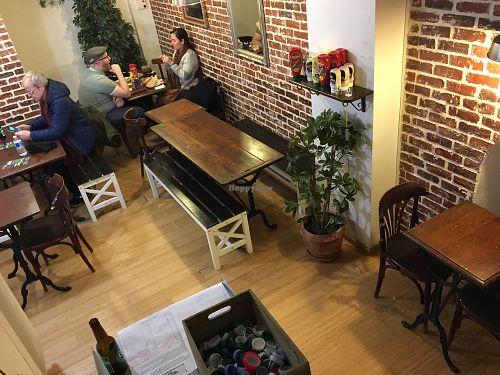 All seats downstairs (upstairs no seats) at East Side Burgers in Paris