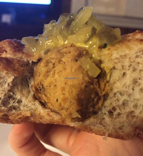 Kielbasa vegan dog at Dreamy Weenies in New Orleans